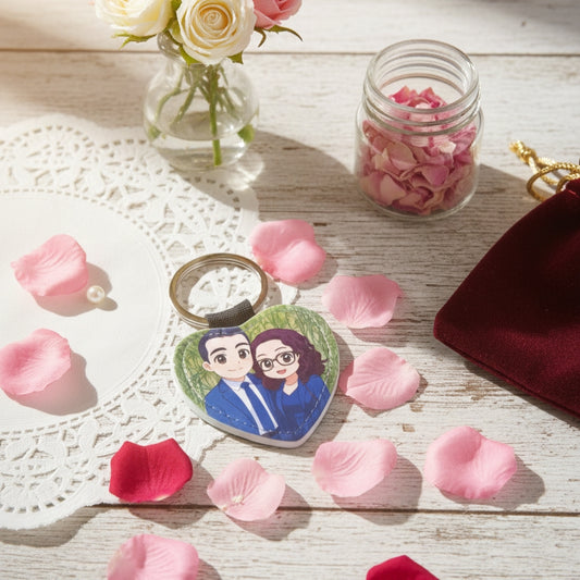 Porta-Chaves Coração Personalizado PU